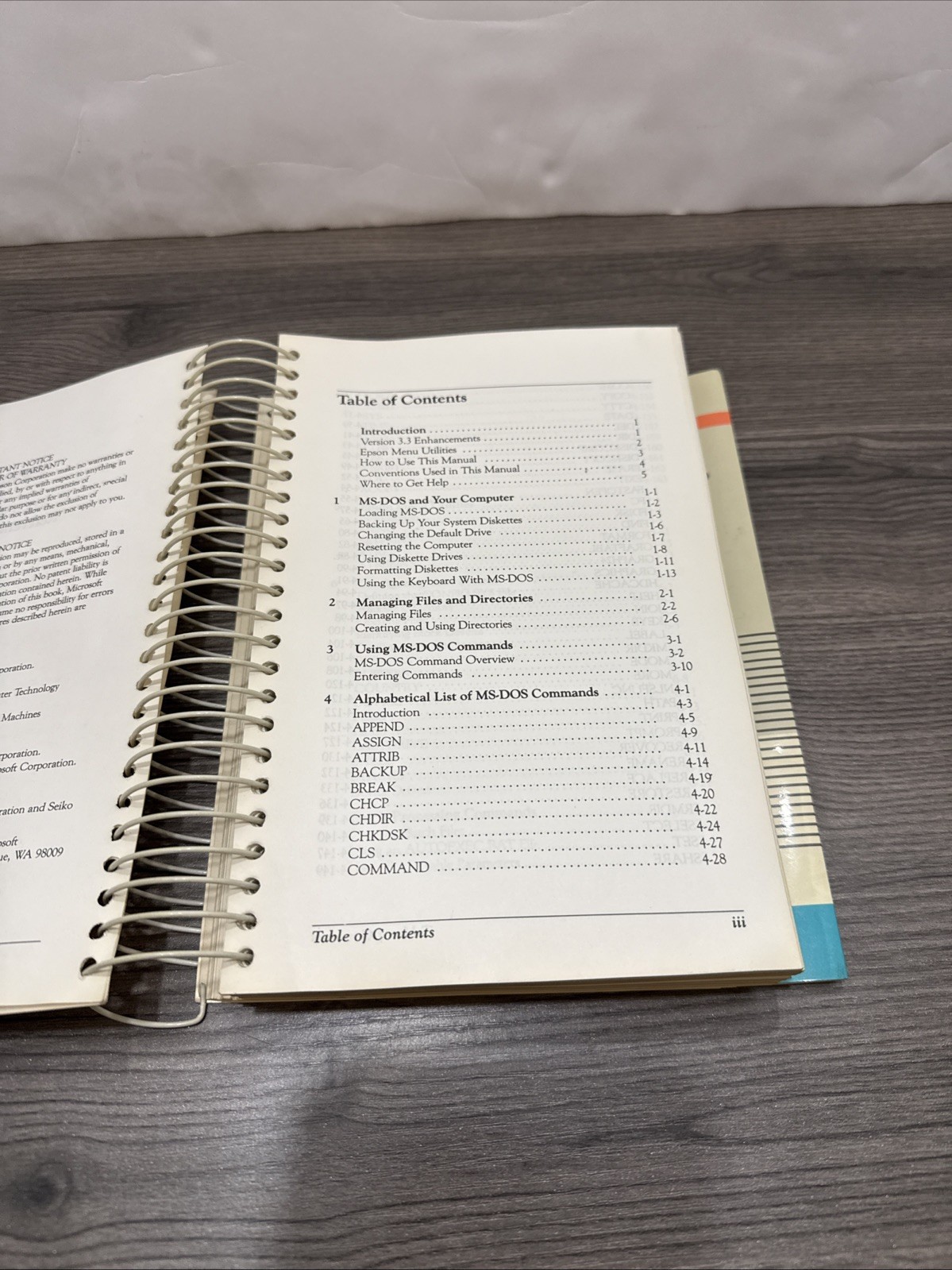 MS-DOS 3.3 REFERENCE MANUAL FOR EPSON