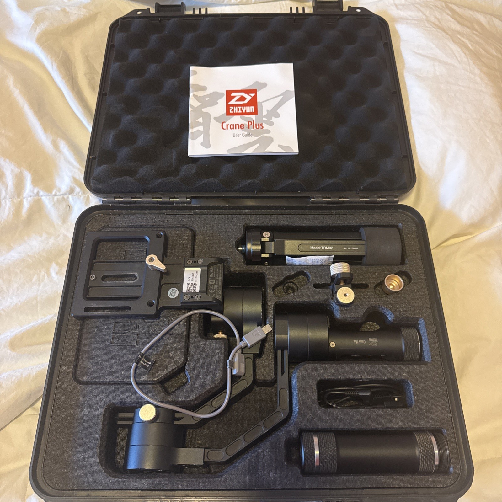 ZHIYUN Crane Plus 3-Axis Handheld Gimbal Stabilizer and case