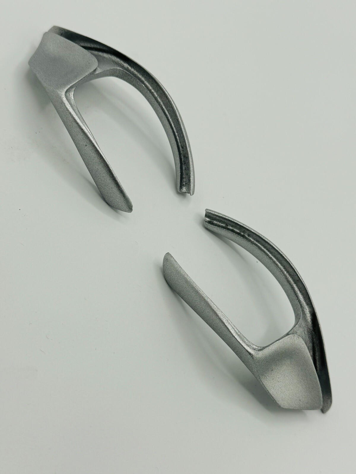 SIDE BLINDERS FOR OAKLEY X-SQUARED SUNGLASSES X-METAL SHIELD HARD RUBBER SILVER