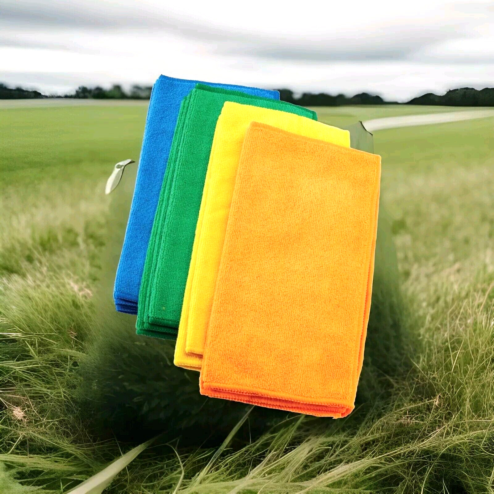 Grant's 4 Pack Microfiber Cleaning Cloths. 12" X 12" Multipurpose.