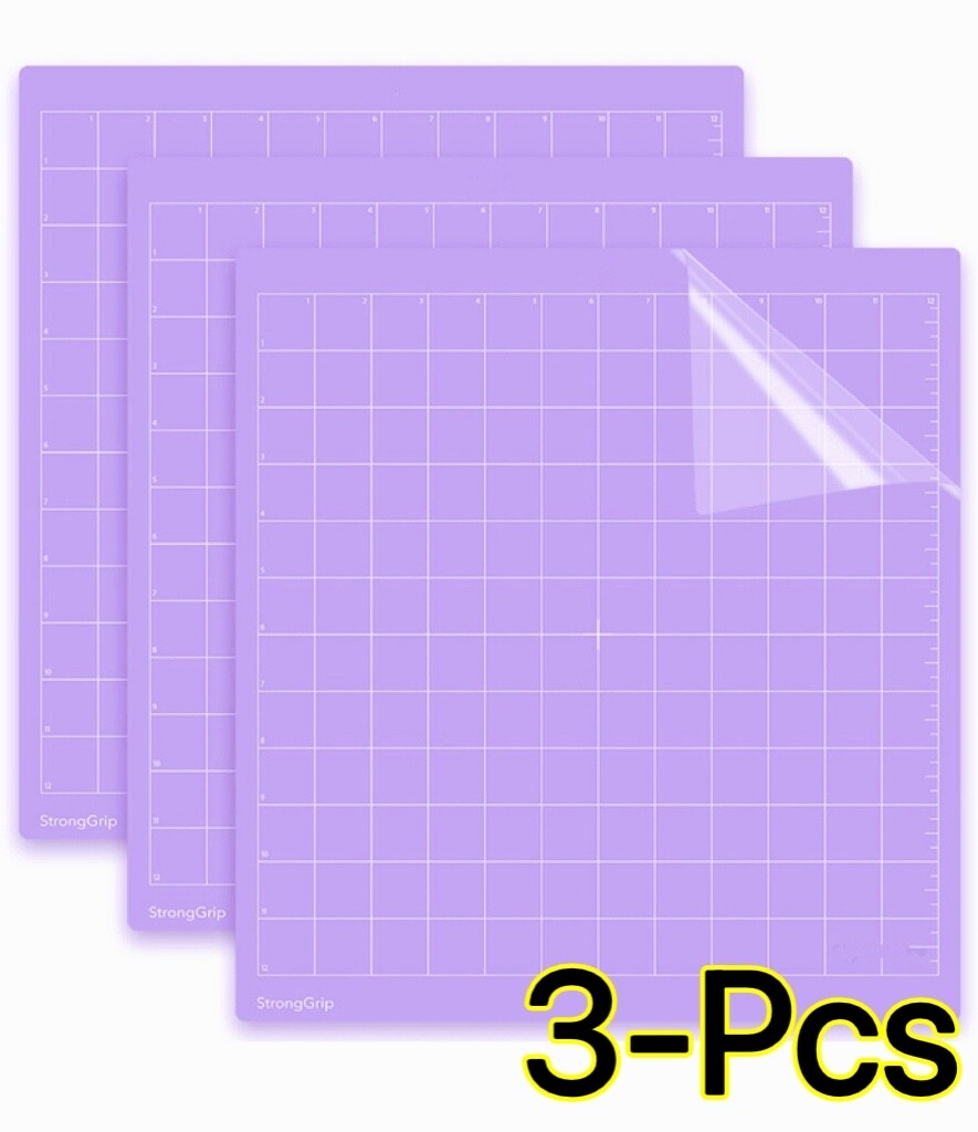 (3PCS) Strong Grip Cutting Mat for Cricut Explore Air 2/Maker 12x12 inch Mats