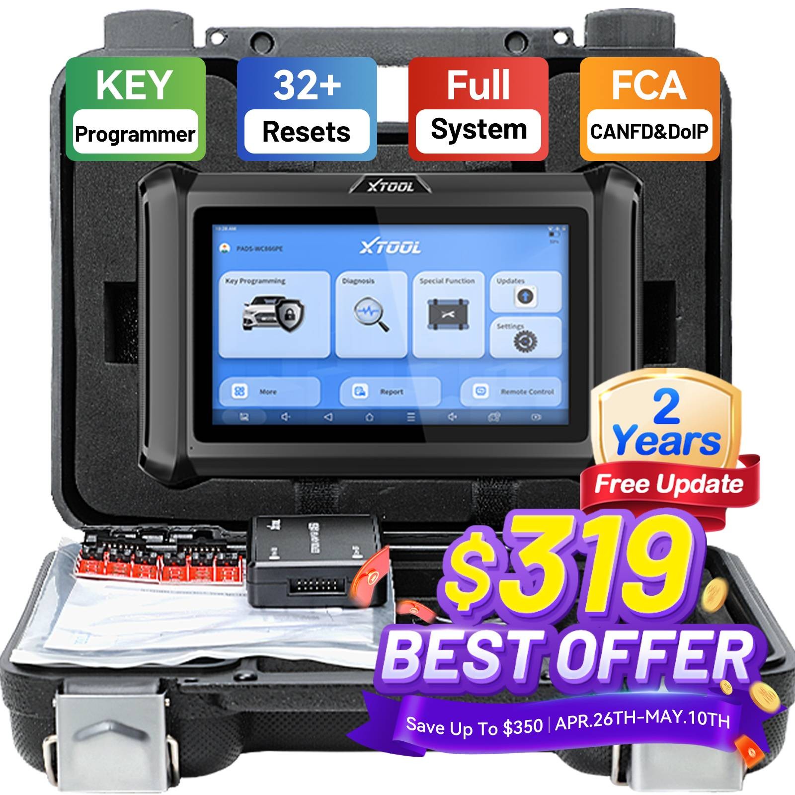 XTOOL X100PADS Immobilizer Key Programmer OBD2 Scanner Diagnostic Tool 32+ Reset