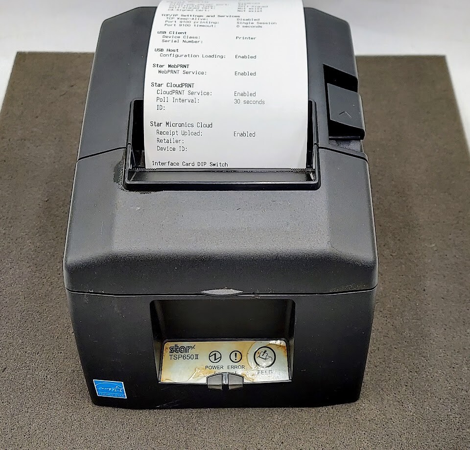Star TSP650 Thermal POS Receipt Printer USB TSP650