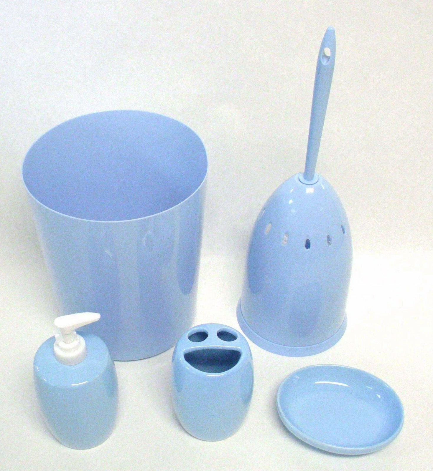 Mainstays 5-Piece Bathroom Accessory Set, Angel Falls - Blue