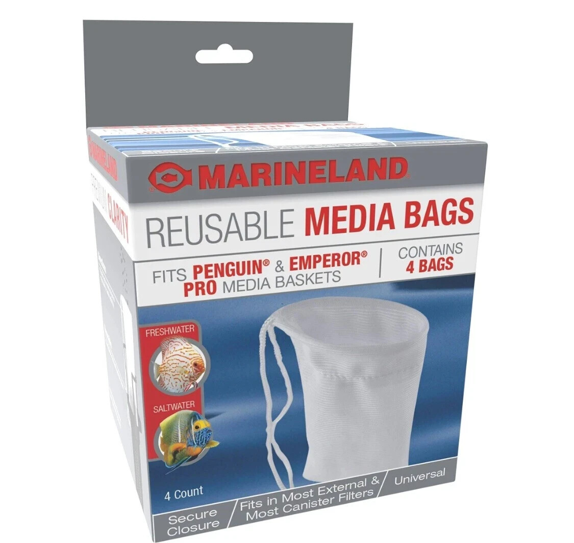 Marineland® Reusable Media Bags, 4 Count ---3 BOXES- FREE SHIPPING