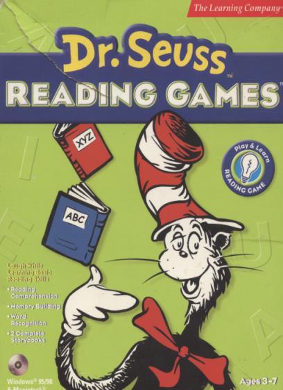 Dr. Seuss Reading Games PC CD children learn read alphabet memory letters! BOX