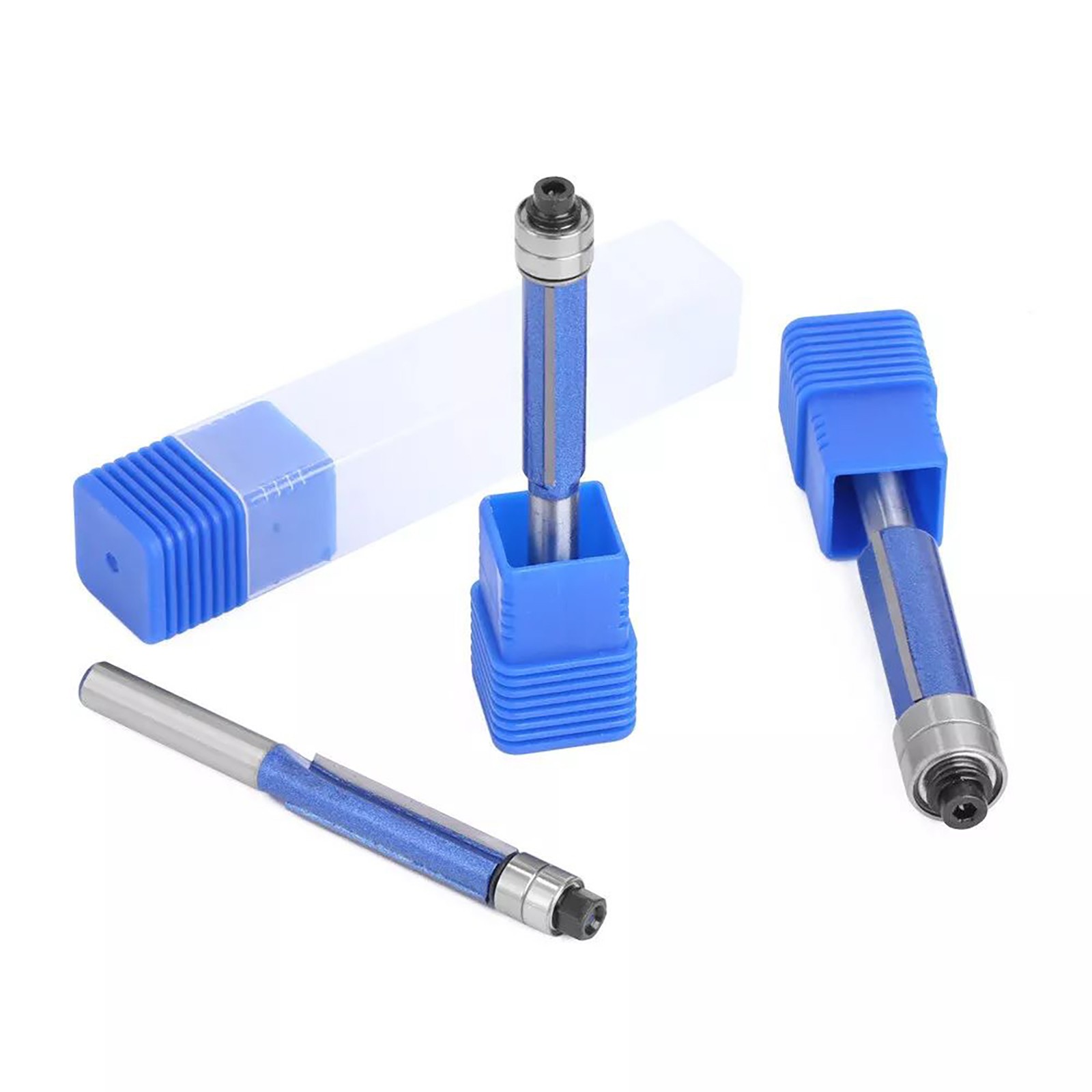 Durable 4Pcs 1/4" Shank Straight Flush Trim Router Bit Set Woodworking Cutter