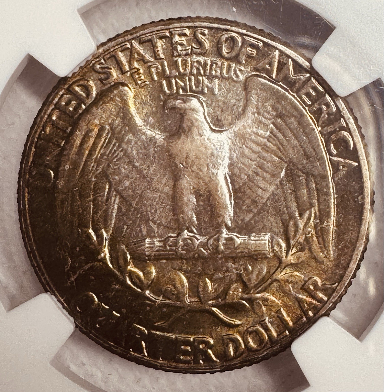 1958 washington quarter NGC MS 67 TONED