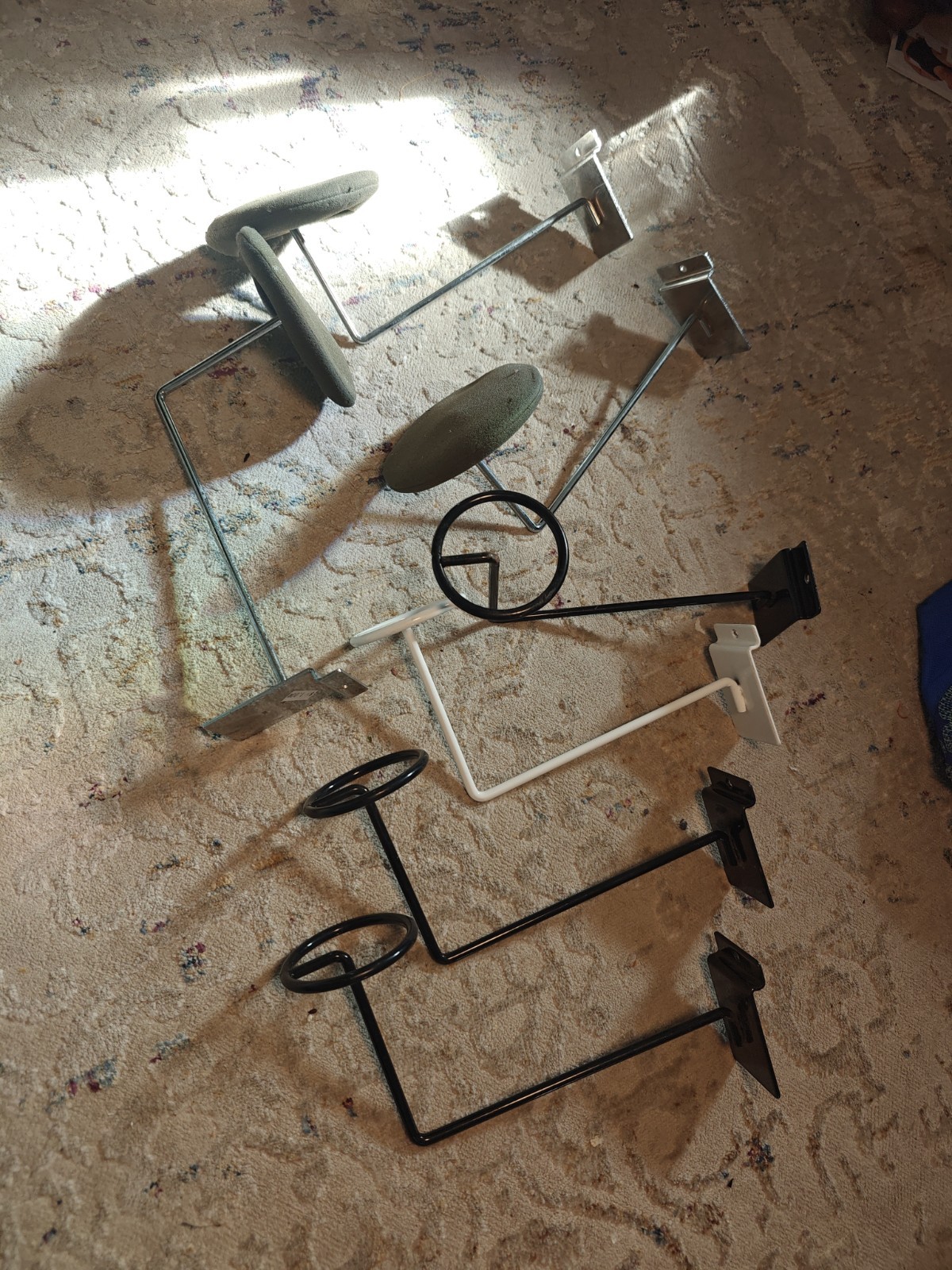 Retail Store Fixture Hat Display Hooks Wall Mount Cap Wig Scarf Holder Lot Of 7