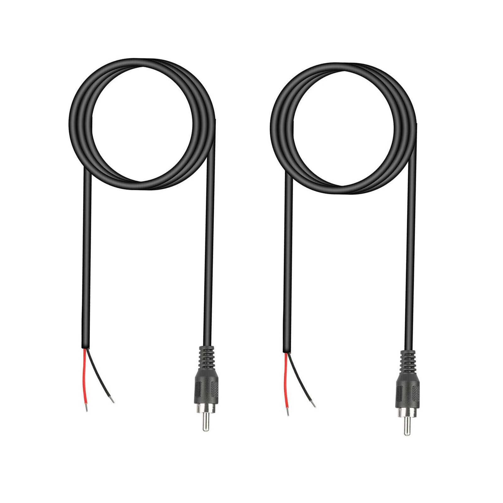 1m RCA Male Plug to Bare Wire Open End Pigtail Audio Speaker HDTV Cable