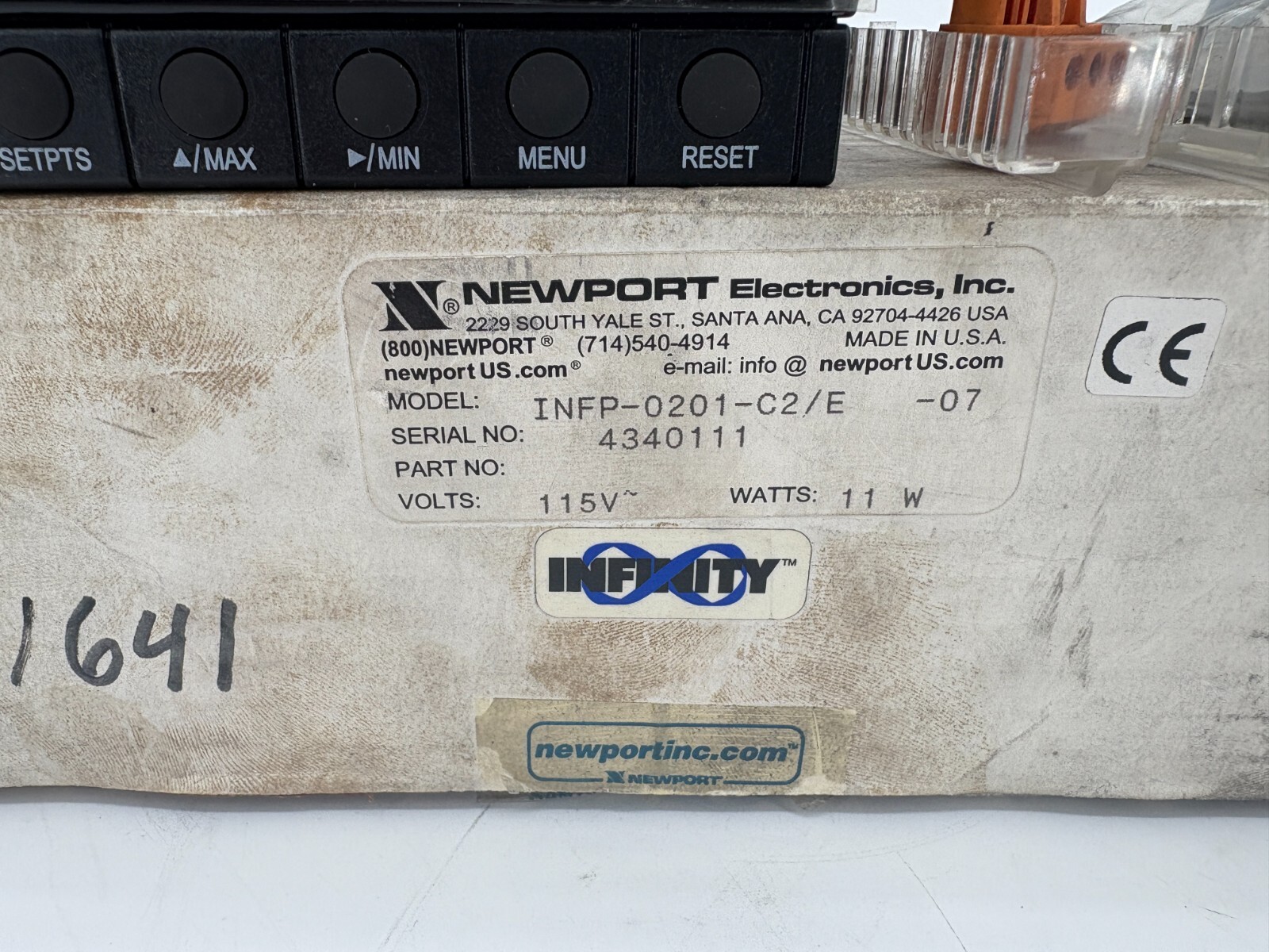 Newport Electronics INFP-0201-C2/E Panel Meter 115V 11W