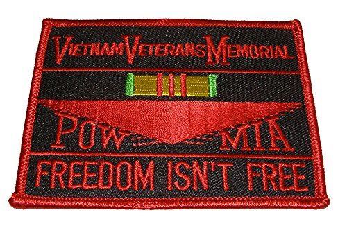 VIETNAM VETERANS MEMORIAL FREEDOM ISN'T FREE W/ SERVICE RIBBON PATCH POW MIA