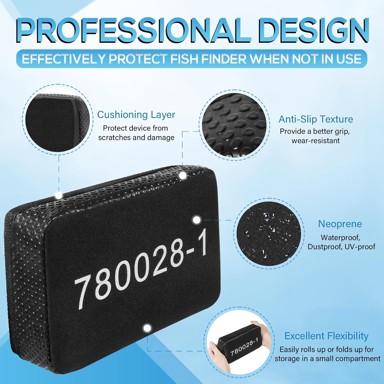 for Humminbird Helix 5 Fish Finder UC H5 Unit Neoprene Protective Cover 780028-1