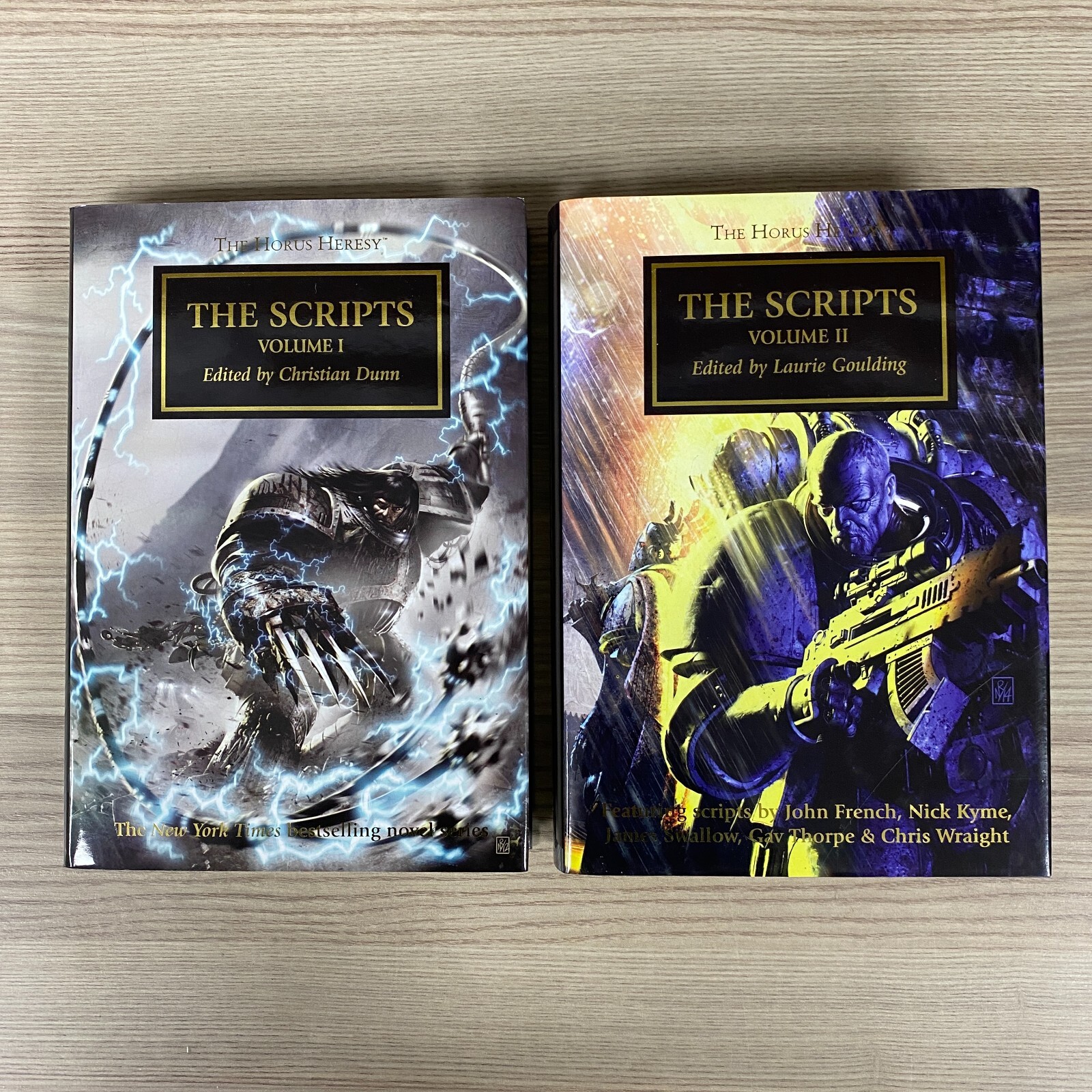 THE SCRIPTS VOLUMES I 1 & II 2 HARDBACK BOOKS 40K THE HORUS HERESY 2014 2013