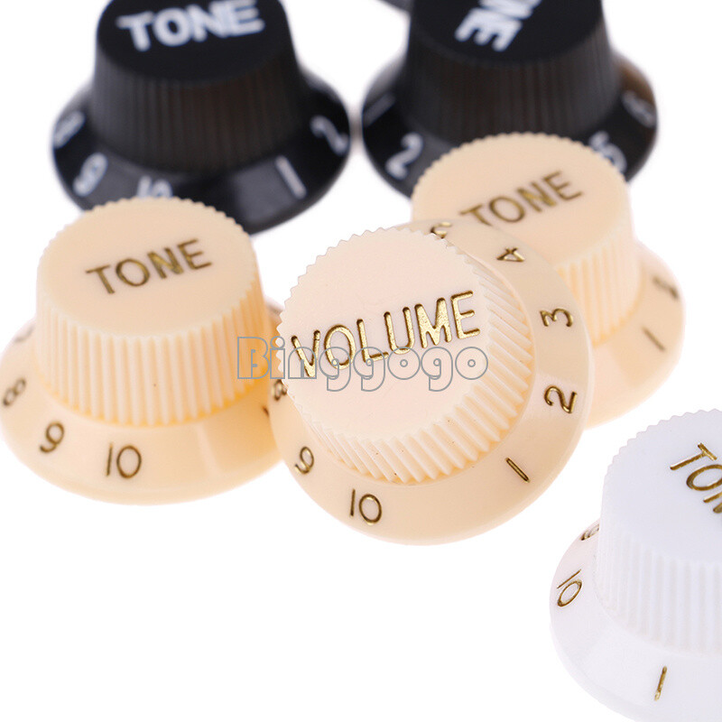 3Pcs/set X Plastic Guitars Strat Knob 1-Volume 2-Tone Control Knobs For Guitar