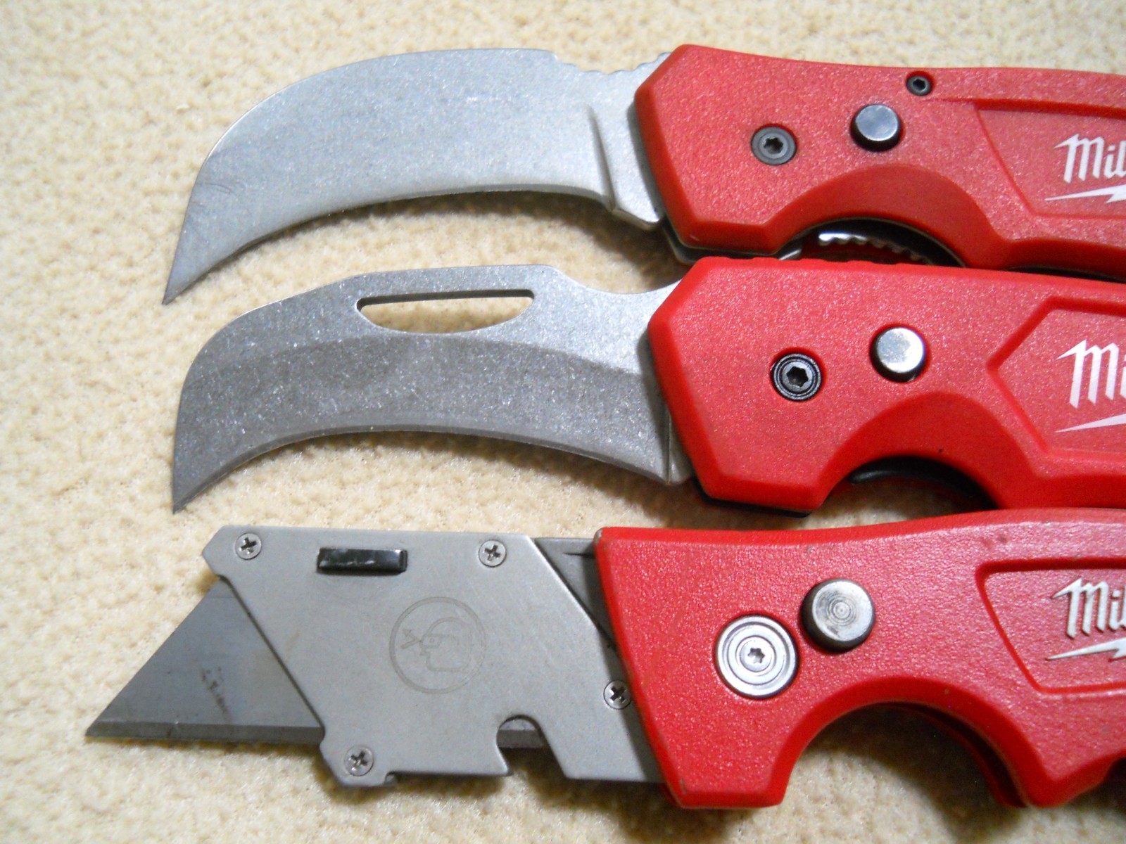 Milwaukee Fastback Hawkbill & Box Cutter Folding Knives