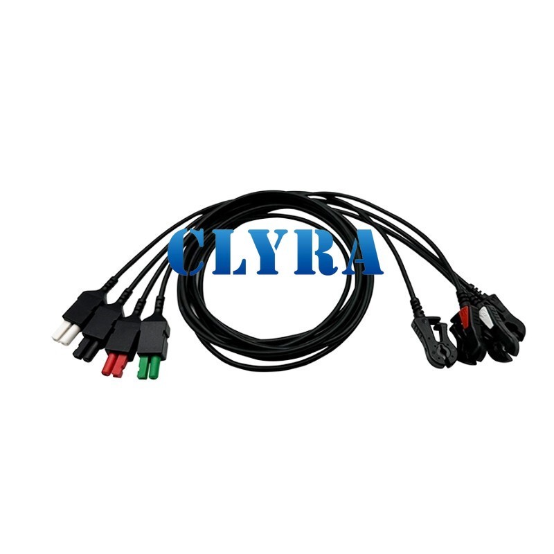 ECG Carbon (RT) Lead wires (Set of 4) Compatible IVY7800 7810(590442) CT Monitor