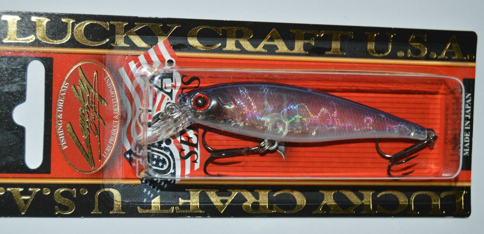 lucky craft pointer 78sp 3" 3/8oz suspending jerkbait crystal pro blue