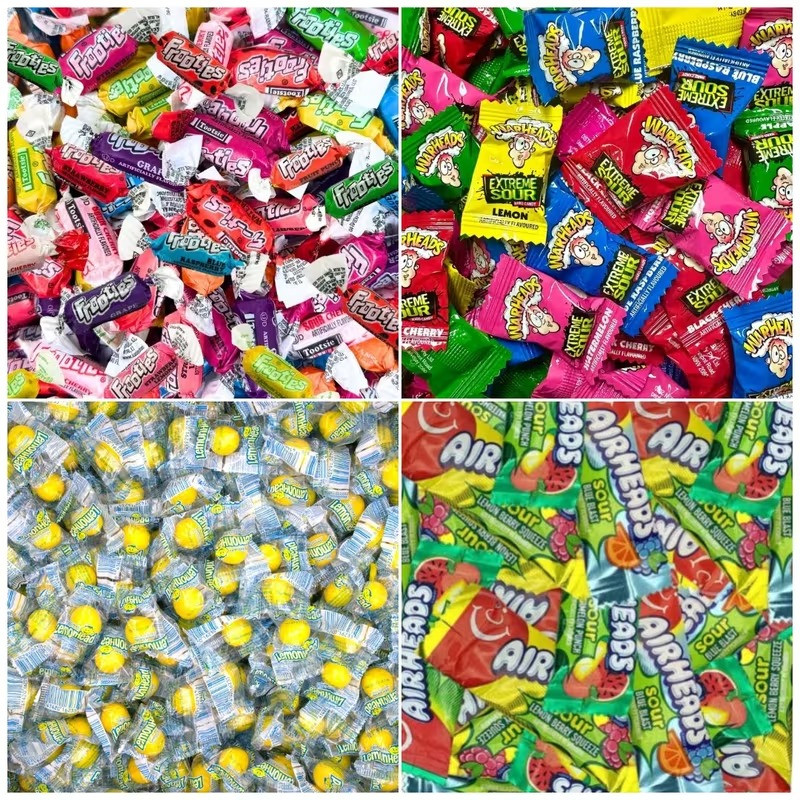 Fruity & Sour Mix 2LB – Tootsie Frooties, Airheads Sour, Warheads & Lemonheads