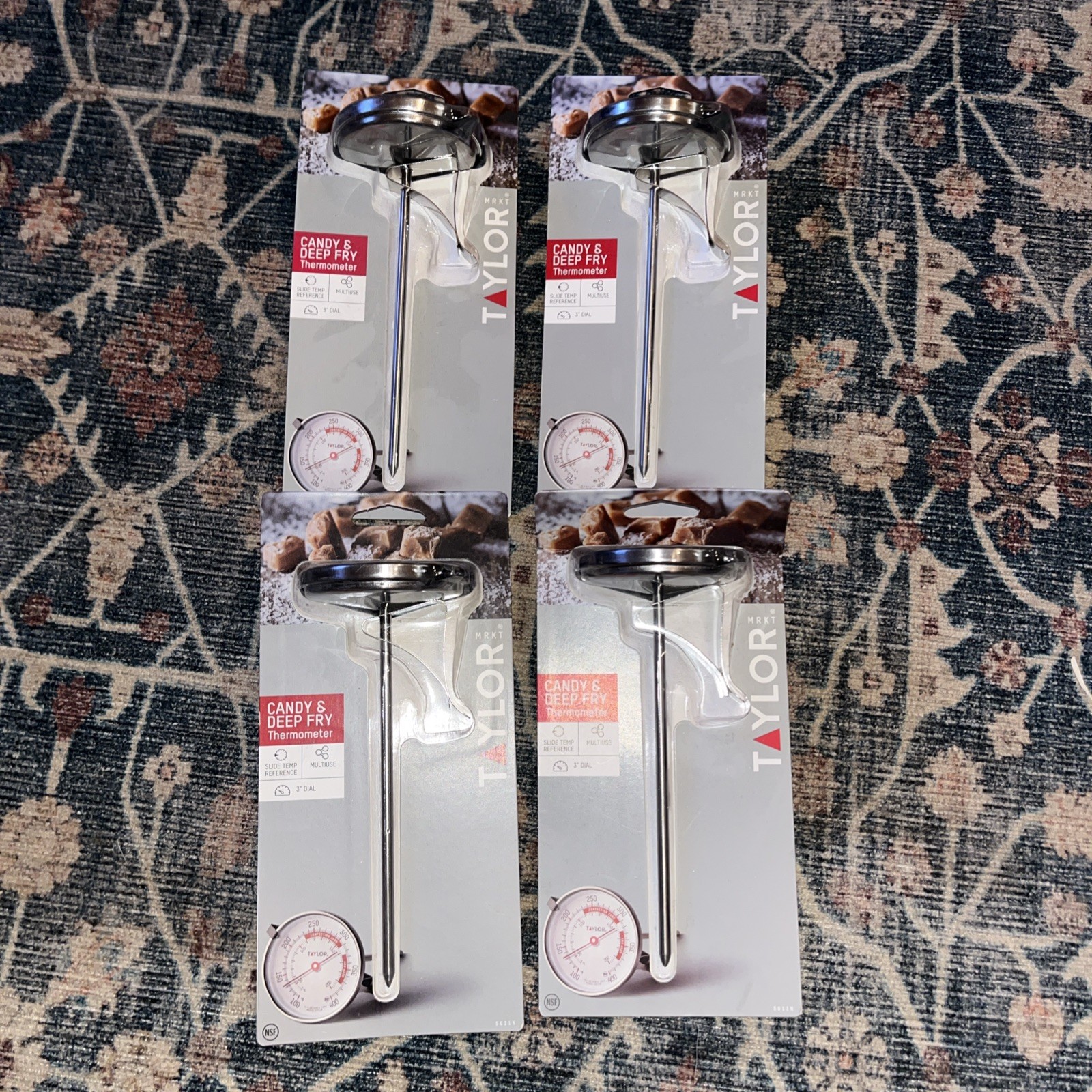 Taylor MRKT Candy And Deep Fry Thermometer 4 Pack New 3” Dial