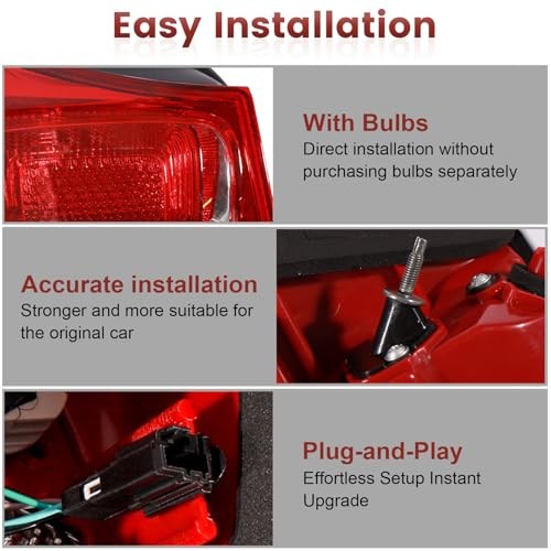 Tail Lights Assembly Compatible with 2013 2014 2015 Chevy Passenger Side Outer