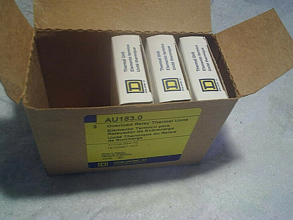 3 BOXES SQUARE D OVERLOAD RELAY THERMAL UNITS AU183.0,schneider electric
