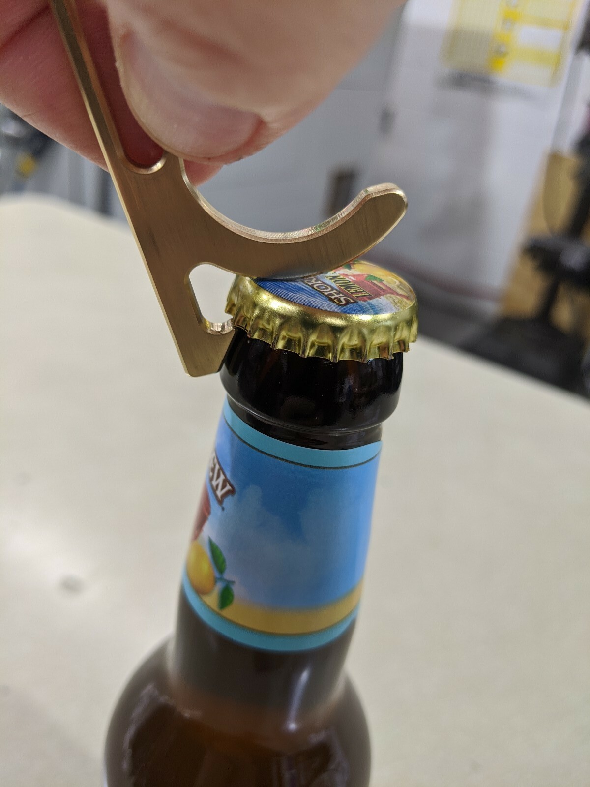 *USA* Brass Keychain Door Opener