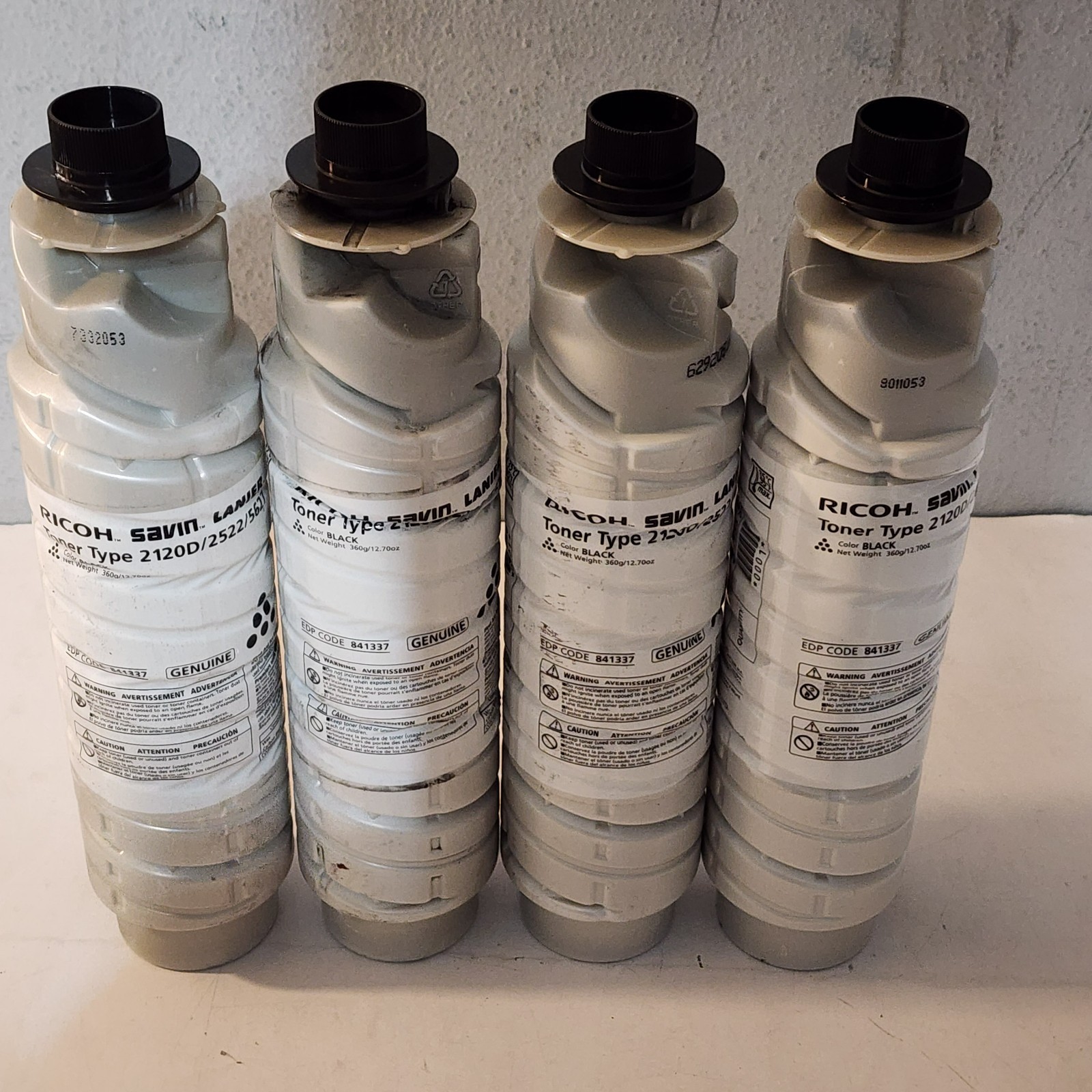 Ricoh Type 2120D 841337 Black Toner Lot Of 4 Genuine New No Box Free Ship