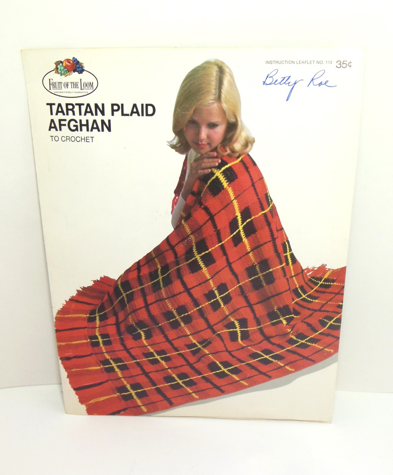 Tartan Plaid Afghan to Crochet Pattern Scottish Decor 48 x 64 Inch with Fringe