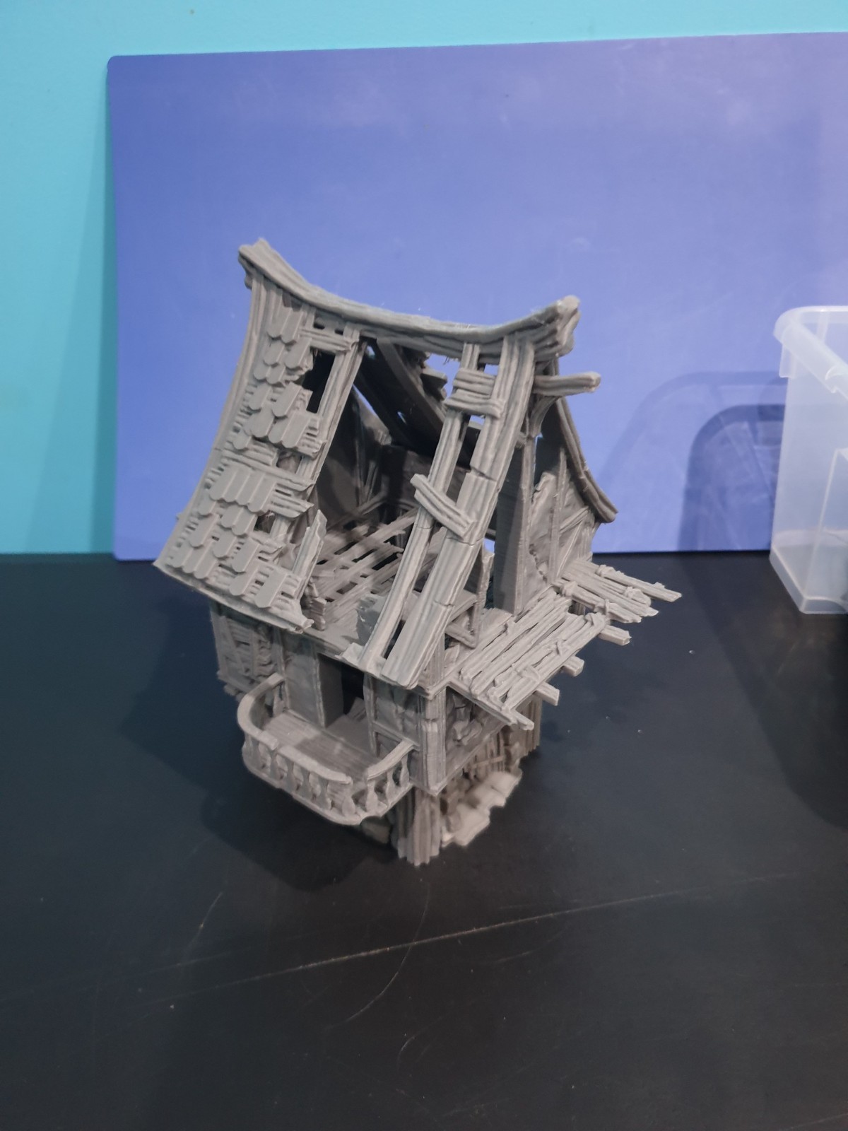 Ruined House (F) - Fantasy Wargaming Terrain 28mm - Mordheim,Frostgrave, DnD