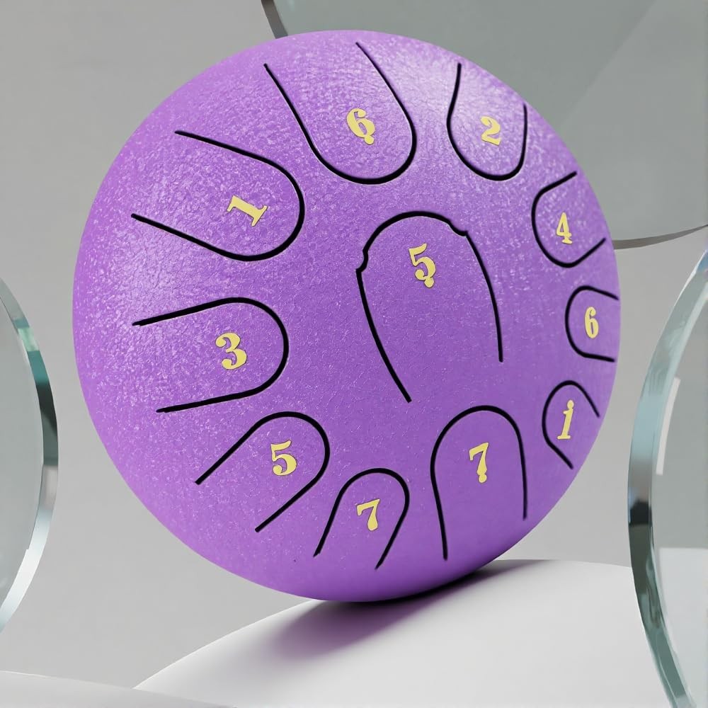 Rain Drum for Outside Garden,Steel Tongue Drum 6 Inche 11 Note Steel Drums Ra...