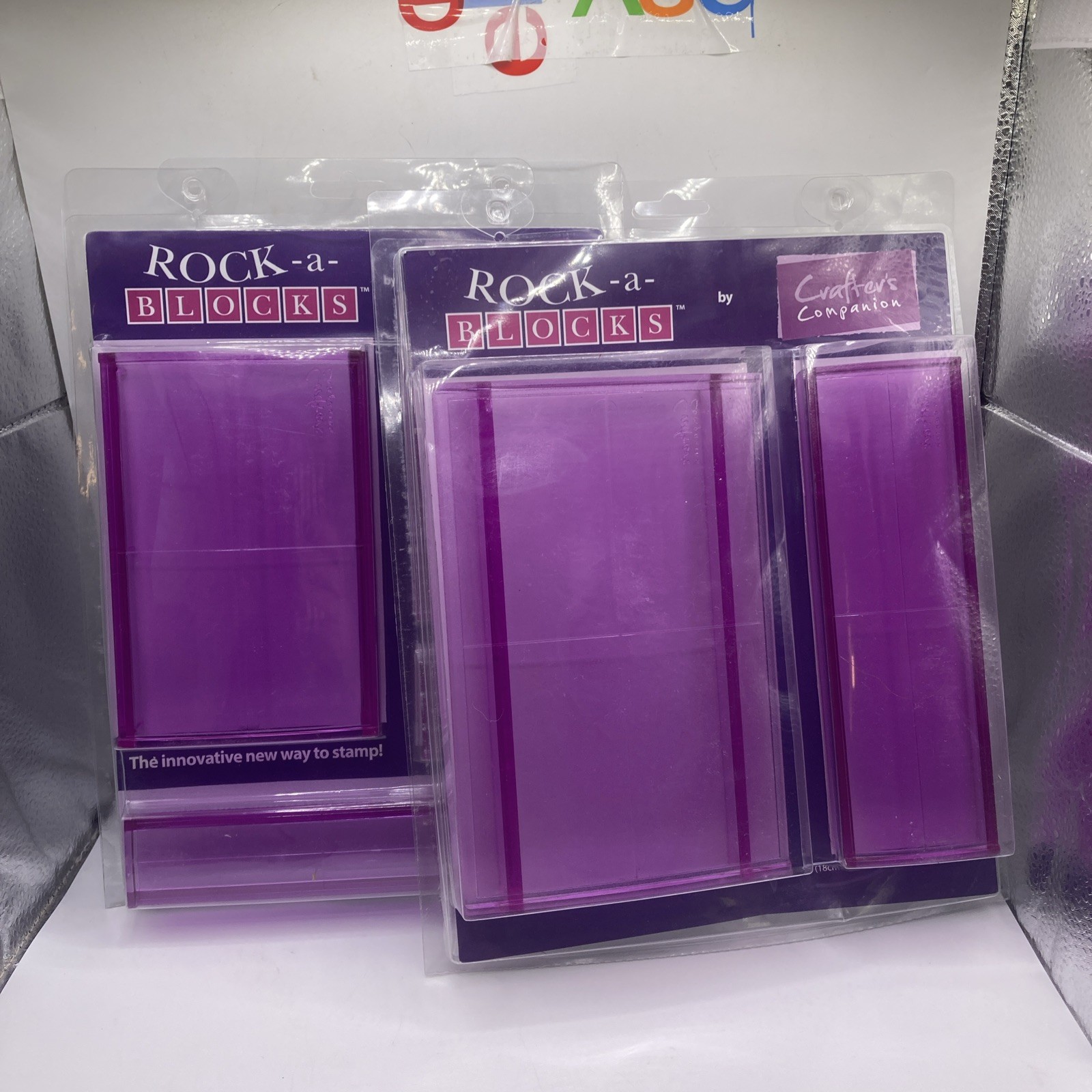 NEW 2 Crafter’s Companion ROCK-A-BLOCKS Light Purple. For Stamps