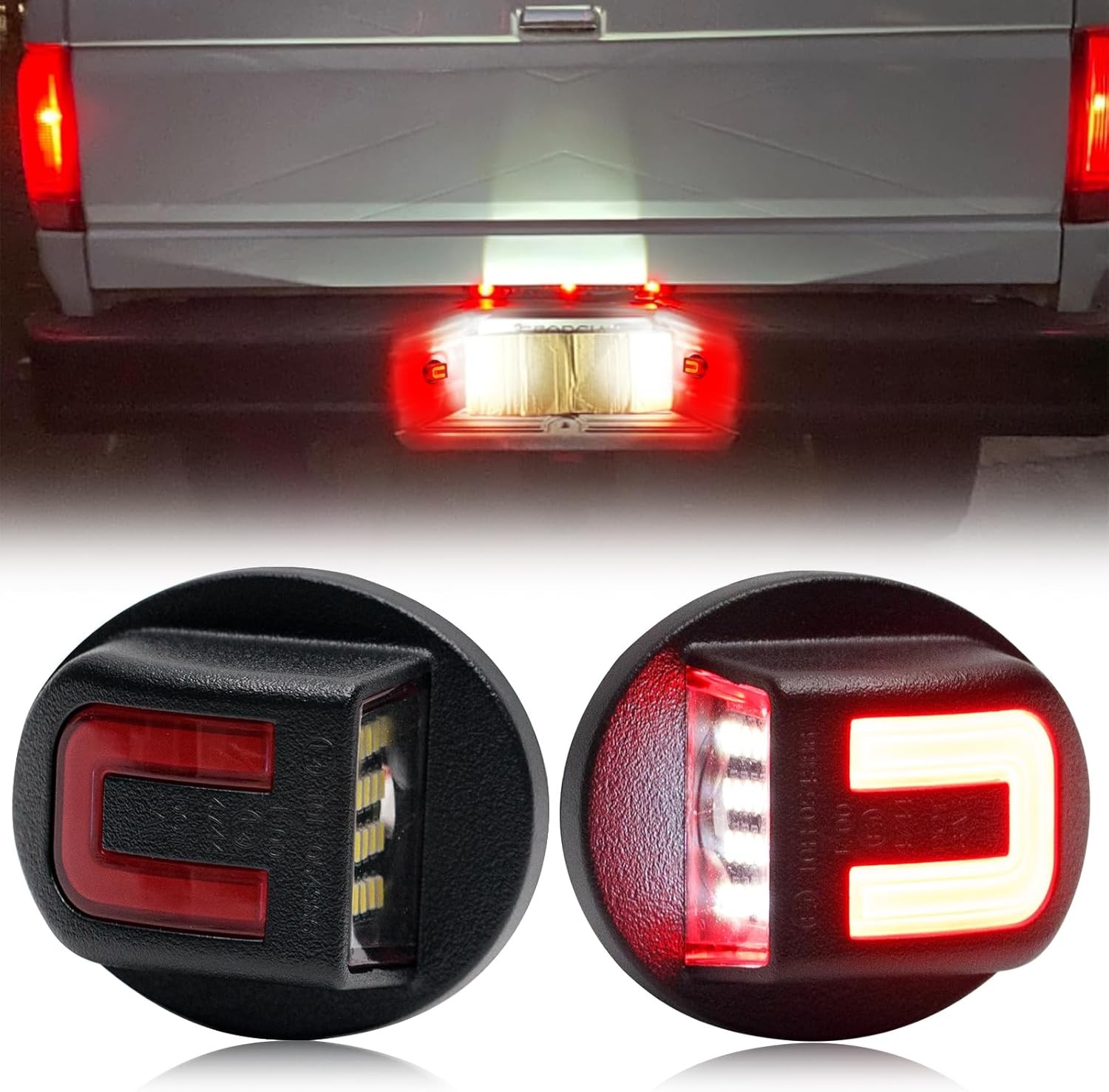 R&F Auto License Plate Lights for F150 F250 F350 Super Duty Tag Light for F0rd E