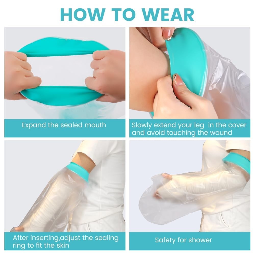 CIVJET Cast Covers for Shower Arm, Waterproof Cast Cover Arm for Swimming, C...