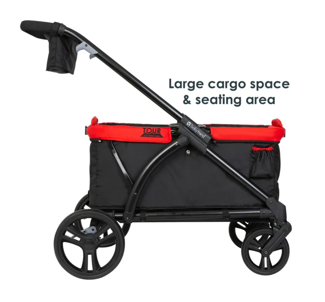 Coche Para Bebes Cochecito Para Niños Convertible Pull Wagon Stroller Red NEW