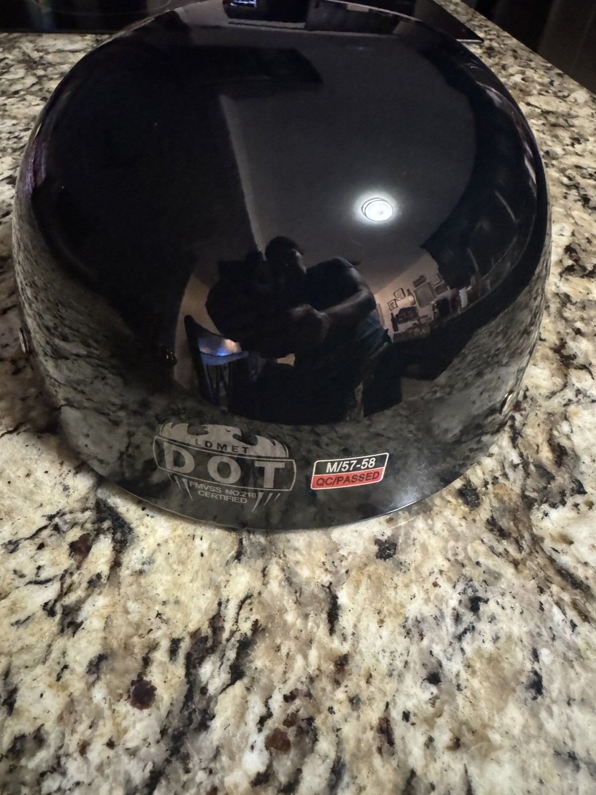 Baseball Pro DOT Half Helmet / Gloss Black