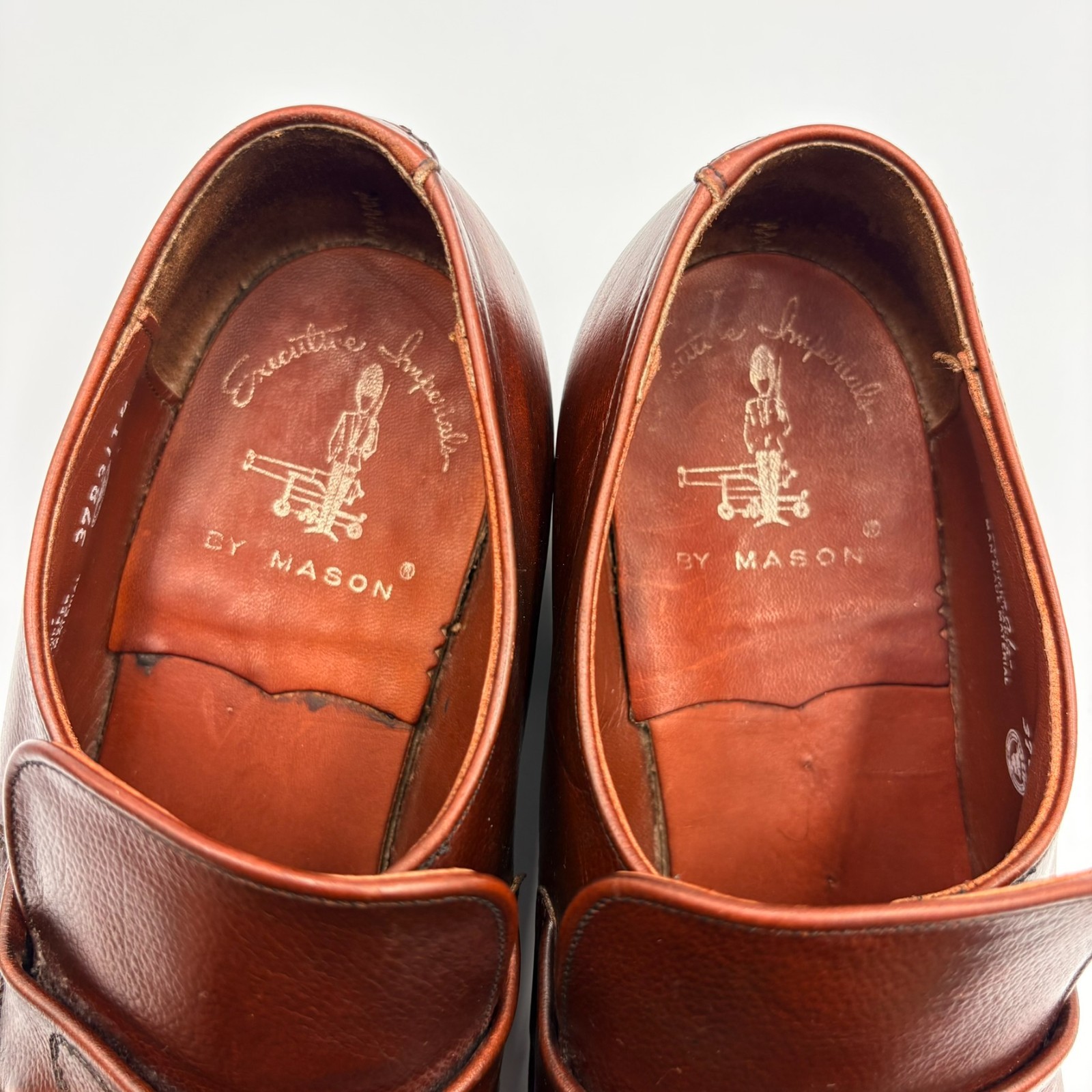 Executive Imperials by Mason Mens 9.5D Loafer Brown Leather Slip on Vintage