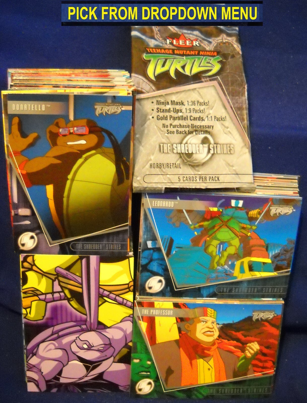 2003 Fleer Teenage Mutant Ninja Turtles Shredder Strikes Base, U-PICK-1