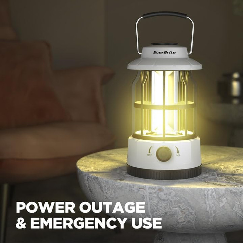 Everbrite LED Camping Lantern, USB C Rechargeable with Stepless Dimming, Vintage