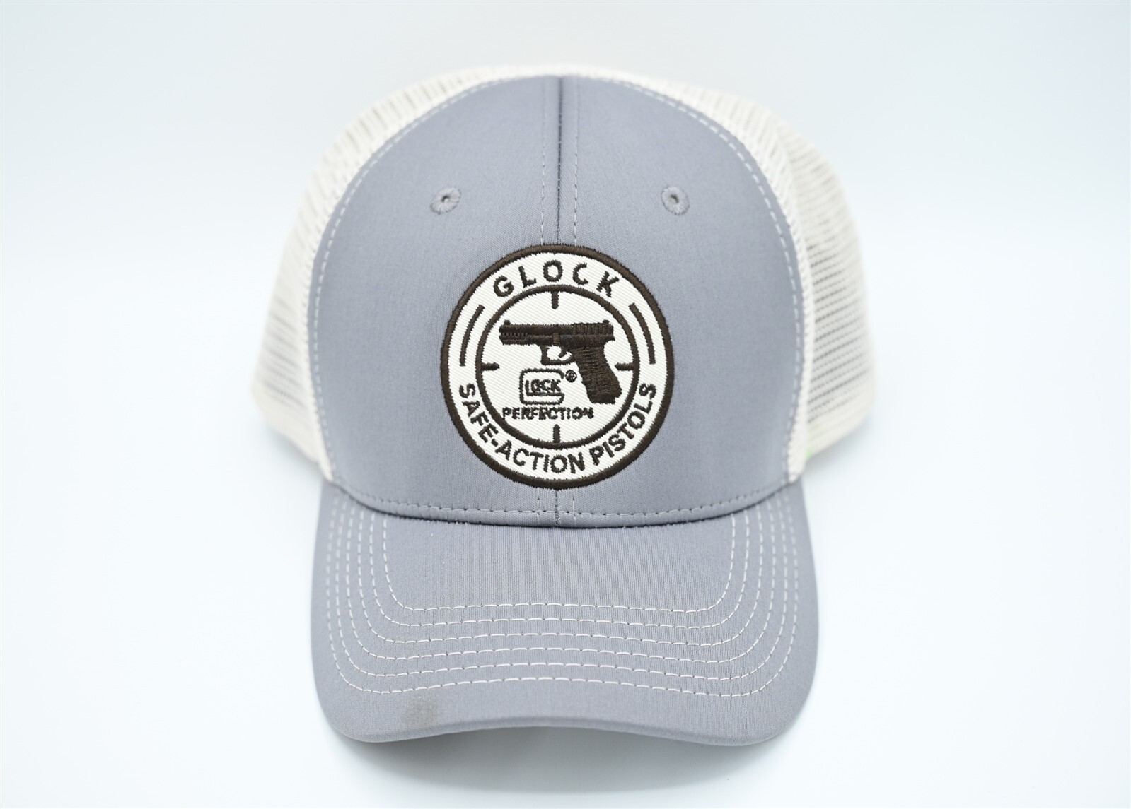 GLOCK PERFECTION GRAY MESH HAT 17 19X 21 22 23 26 27 34 42 43 43X 45 47 48 RARE