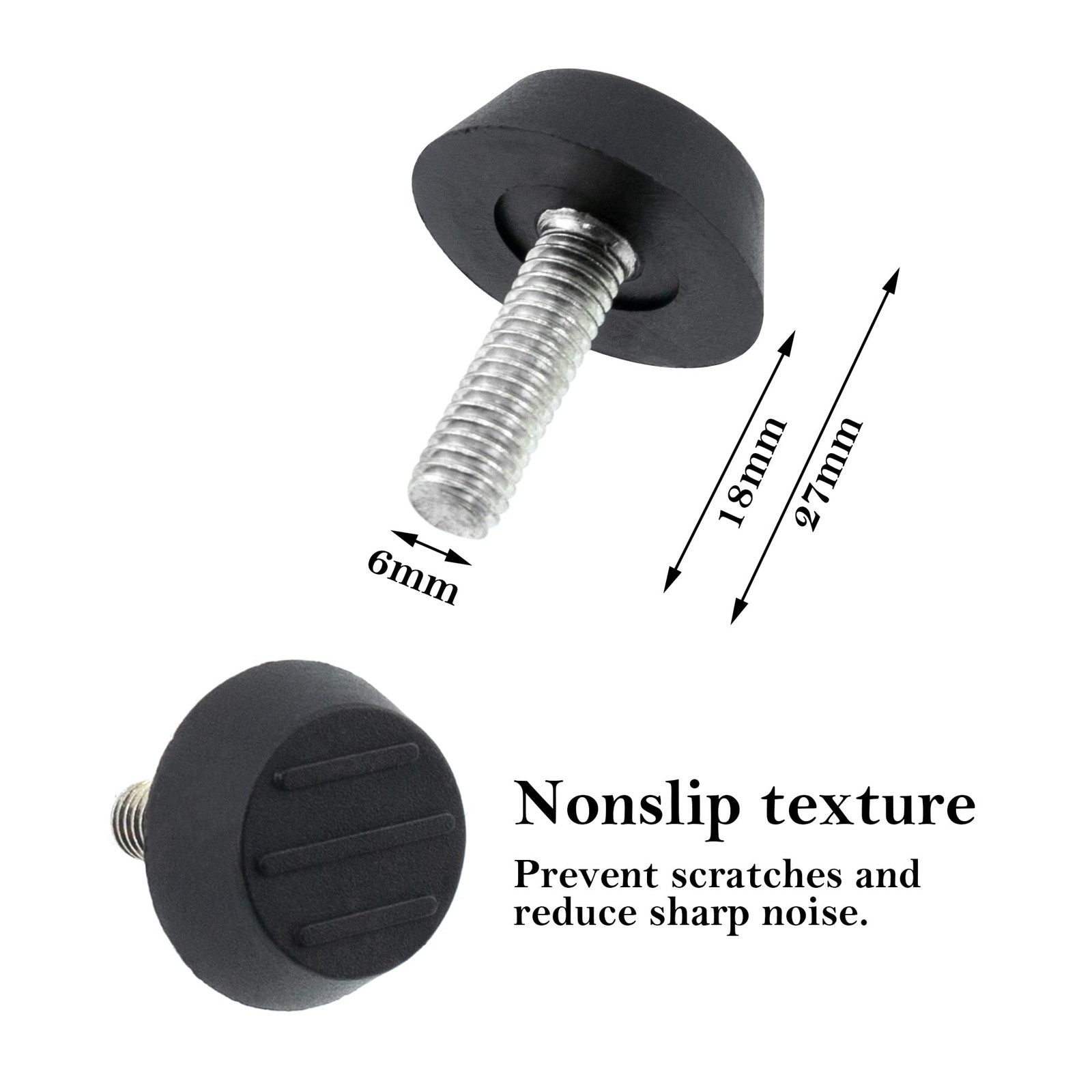 20 PCS M6 Thread Patio Furniture Levelers Adjustable Furniture Feet Screw in ...