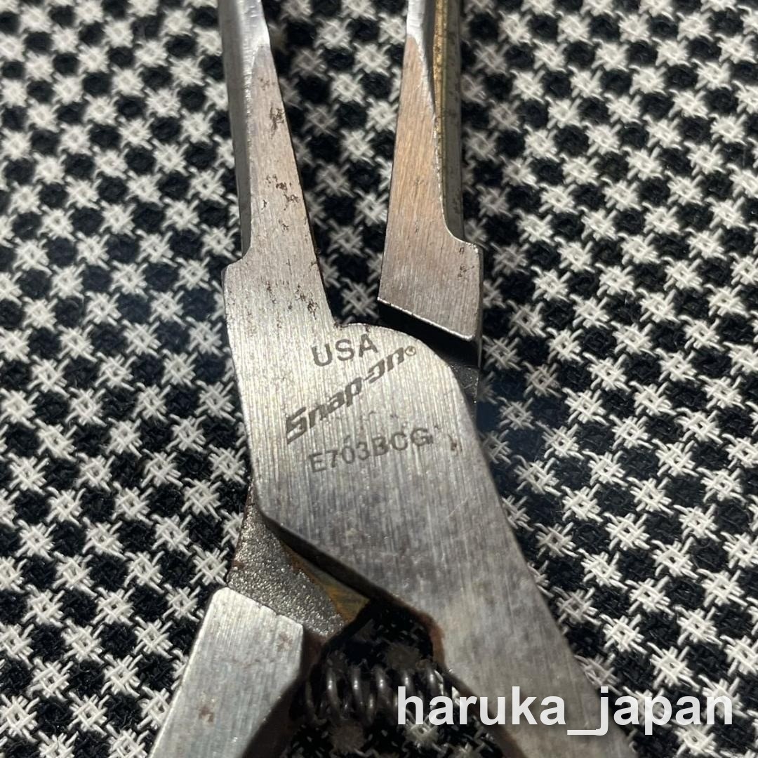 Snap-on E703BCG Spring Loaded Needle Nose Pliers Electronic Red [Used]
