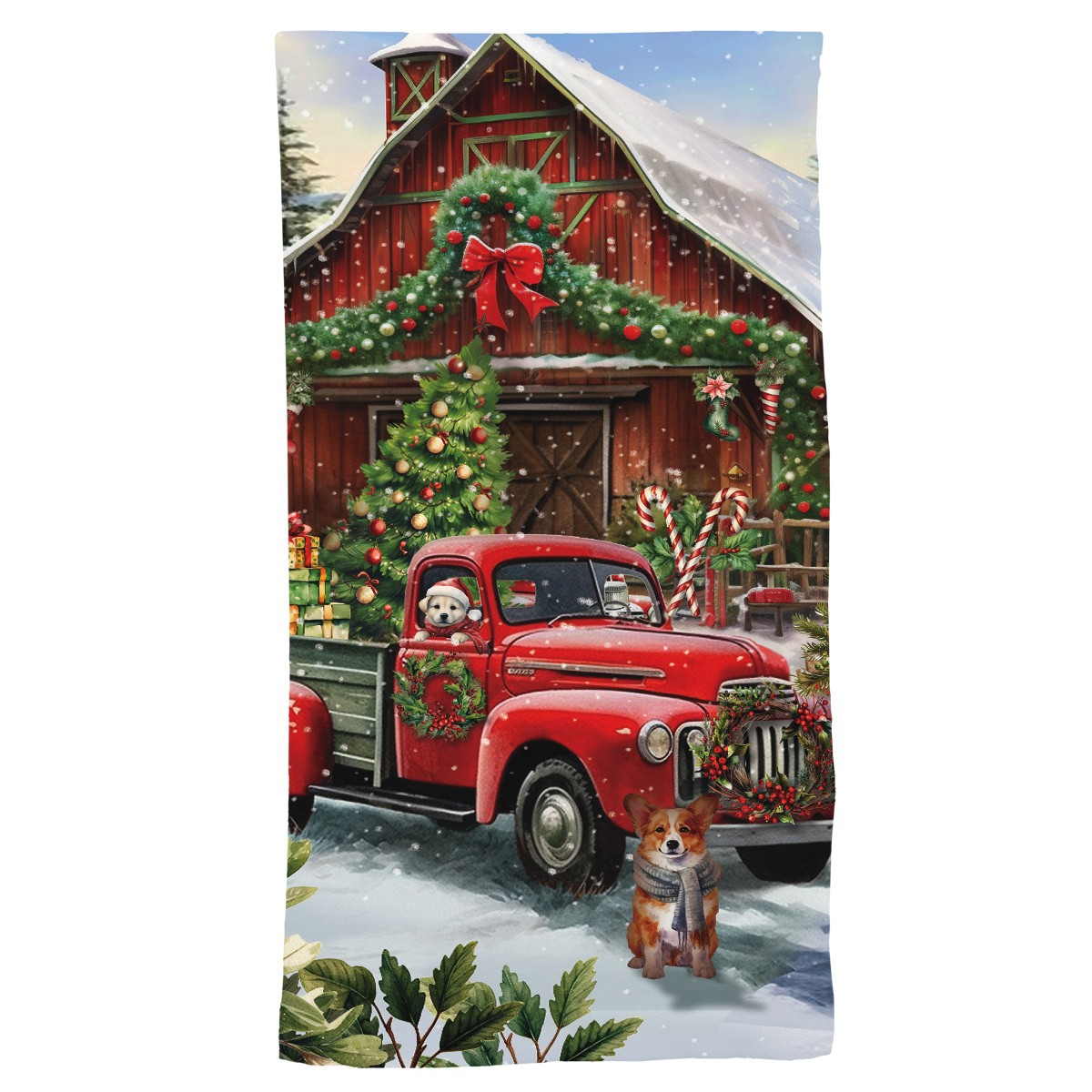 Briarwood Lane Country Christmas Cotton Hand Towel 26x18