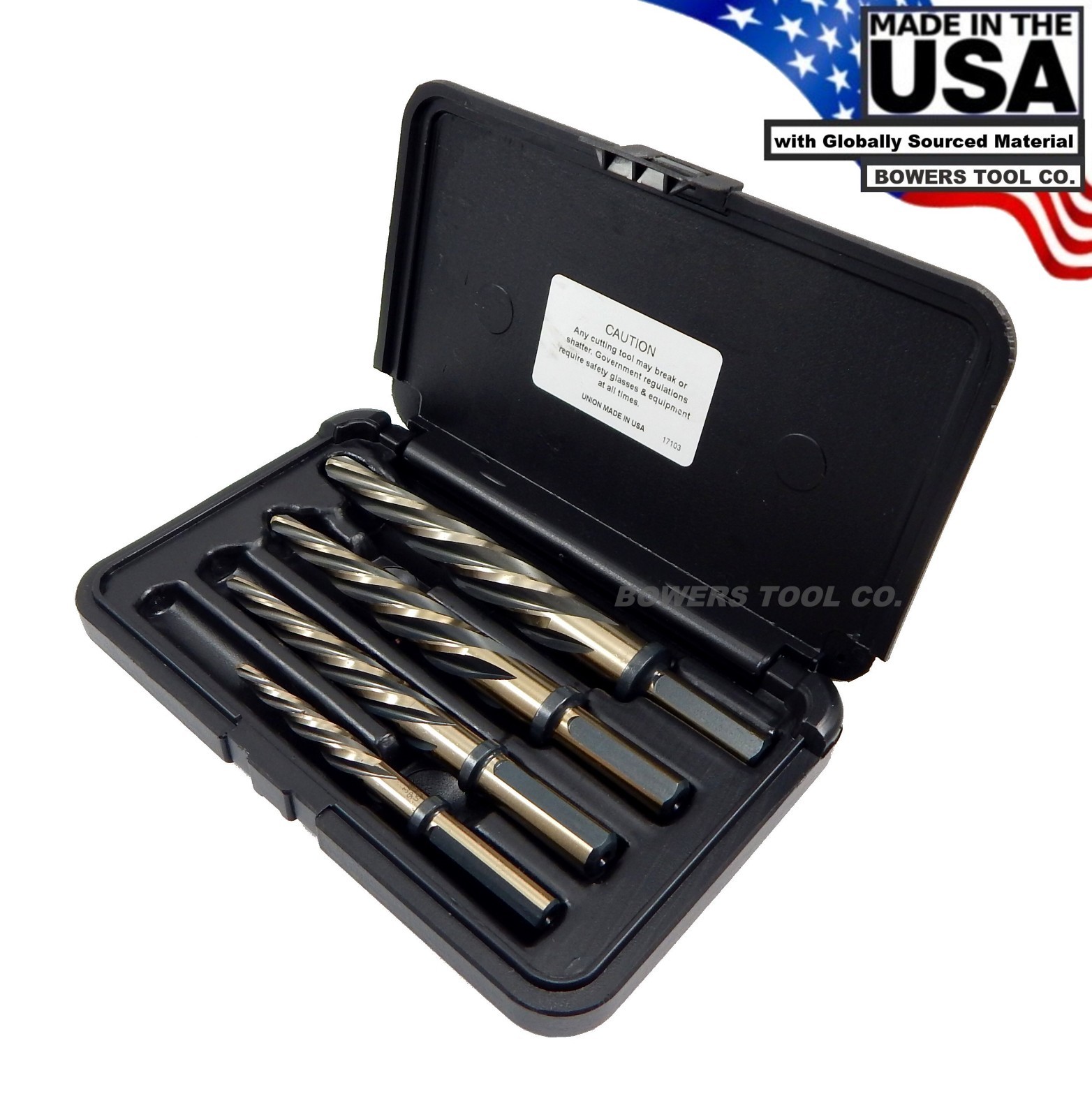 Norseman Hi-Tungsten Car Reamer Bit Set 4pc 3/8 to 3/4" Fast Spiral CR-4FS USA