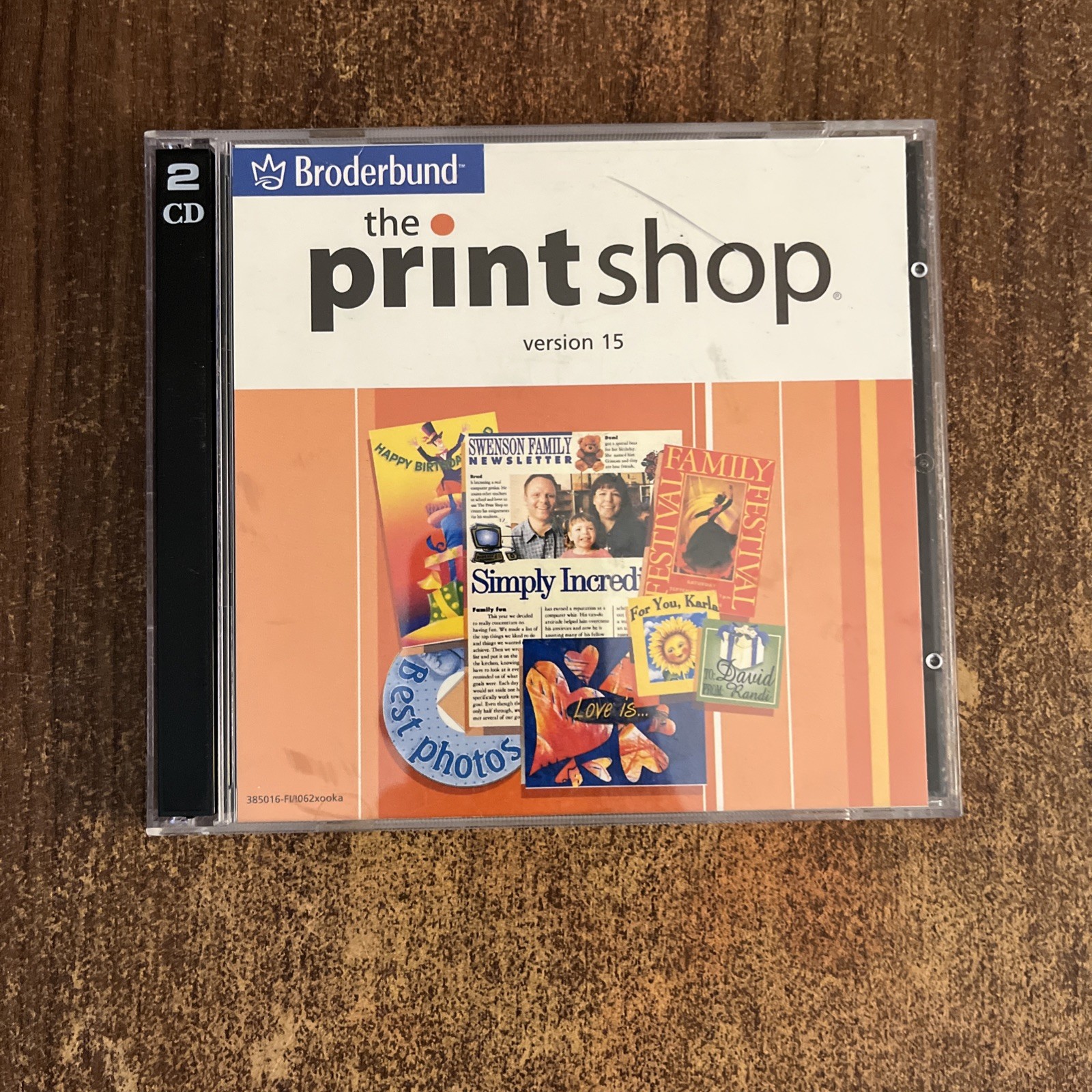 Vintage 2002 Broderbund The Printshop Version 15 Disk