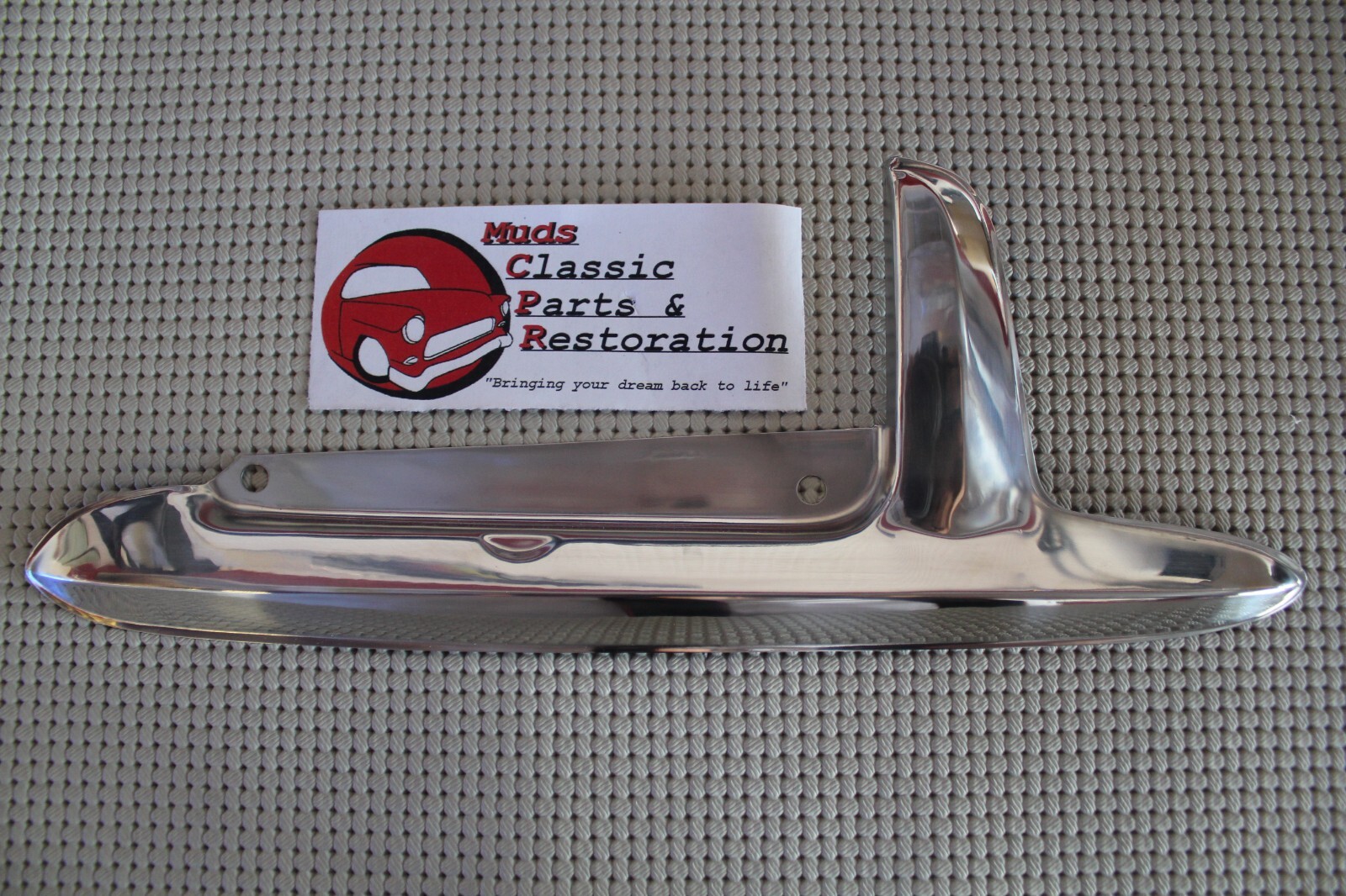 1951 1952 Chevy Passenger Car Gas Fuel Door Trim Scratch Guard Stainless New