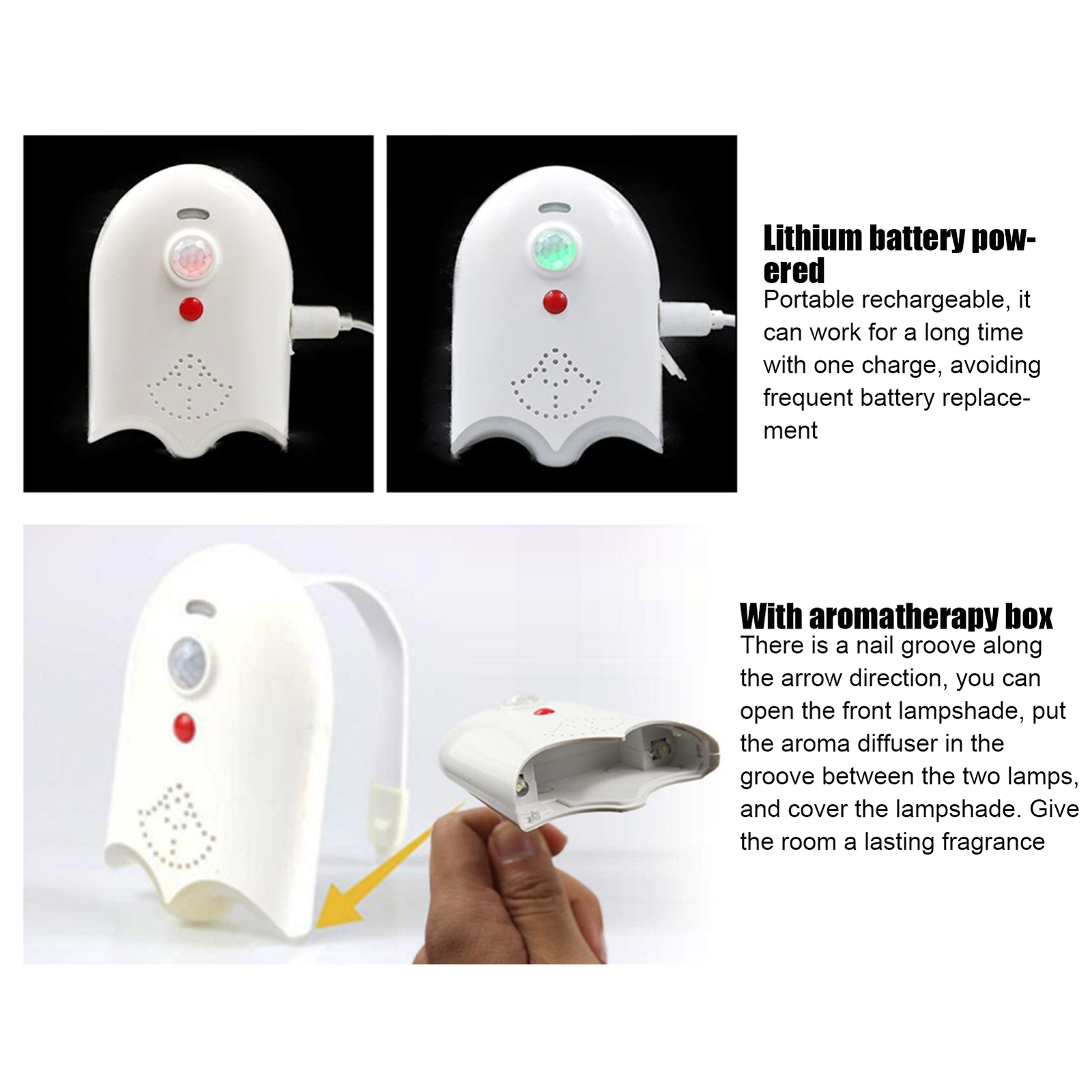 USB Rechargeable Toilet Lamp Aromatherapy 16‑Color Toilet Bowl Night Light JY