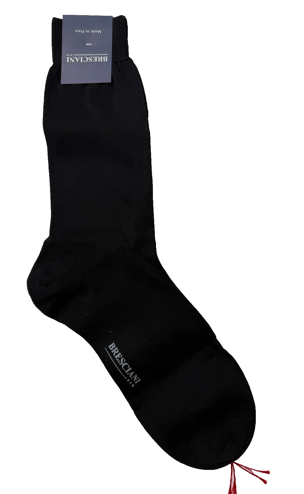 Bresciani 1970 Over the Calf 100% Sea Island Cotton BLACK Size M NWT
