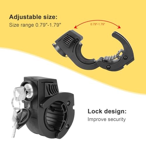2 Pack Quick Release Shovel Holder with Lock for 0.79''-1.79'' Diameter Tool