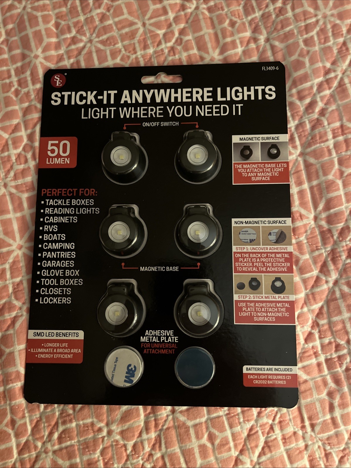 Sona Enterprise Stick-It Anywhere Lights 50 LUMEN NIP